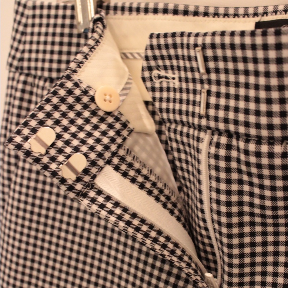 Black and white J Crew checkered work pants